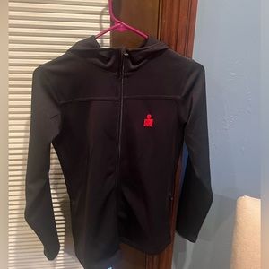 Ironman logo front and back, zip up jacket, worn once.